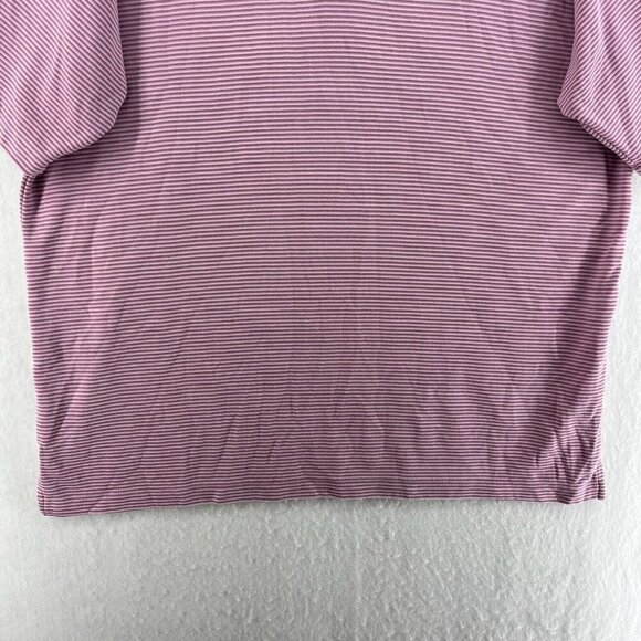 Jamaica Jaxx Polo Shirt Mens XL Purple Pink Striped Short Sleeves Pullover Golf - Picture 7 of 12